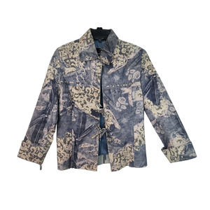 ART Designs Printed Leather Jacket S